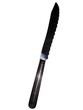 Vintage Wm. Rogers Stainless Steel Serrated Dinner Knife Rio Art Deco